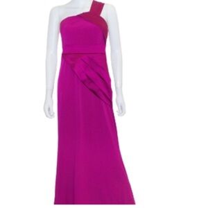 Phoebe Couture Fuchsia One-Shoulder Dress